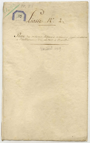 Maisons, bâtiments et terrains jugés nécessaires à l'établissement d'un abattoir à Versailles.