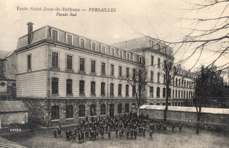 École Saint-Jean-de-Béthune - Versailles - Façade Sud. J. David et E. Vallois, phot.-édit., 99 rue de Rennes - Paris