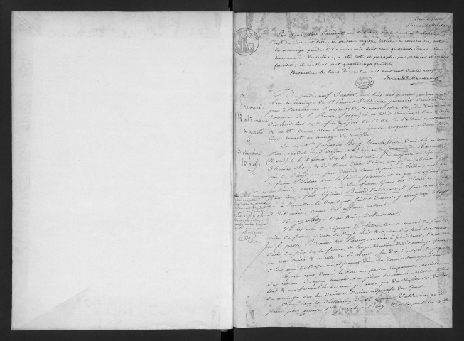 Registre des mariages (1840). Table alphabétique (au nom des hommes).