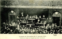 Congrès de Versailles du 17 janvier 1913. Vue de la salle du Congrès pendant la séance. F.Fleury, photo.-Imp.-édit., Paris