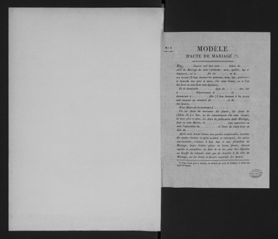 Registre des mariages (1826). Table alphabétique (au nom des hommes).
