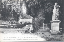 Parc de Versailles - Perspective de l'Allée des Marmousets. Mme Moreau, édit., Versailles