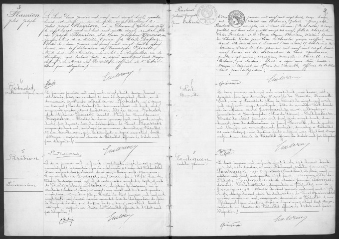 Registre des décès (1928). Table alphabétique.