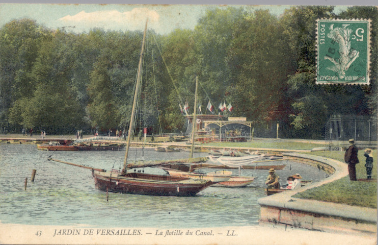 Jardin de Versailles - La flotille du Canal. L.L.