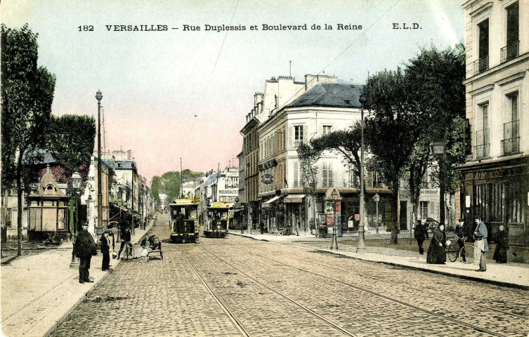 Versailles - Rue Duplessis et boulevard de la Reine. E.L.D.