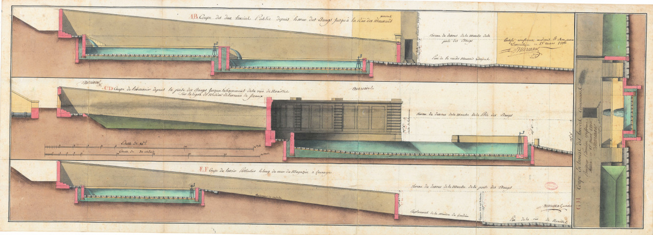 Deux lavoirs publics (à Versailles).