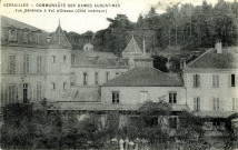 Versailles - Communauté des dames Augustines - Vue générale à vol d'oiseau (côté intérieur). Imp. E. Le Deley, Paris