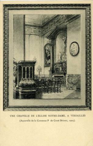 Une chapelle de l'Église Notre-Dame à Versailles.