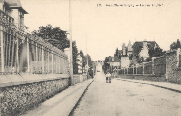 Versailles - Glatigny - La rue Dufétel. Héliotypie A. Bourdier, Versailles