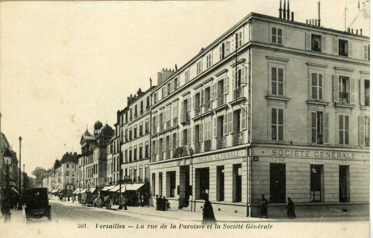 Versailles - La rue de la Paroisse et la Société Générale. Impr. Edia, Versailles