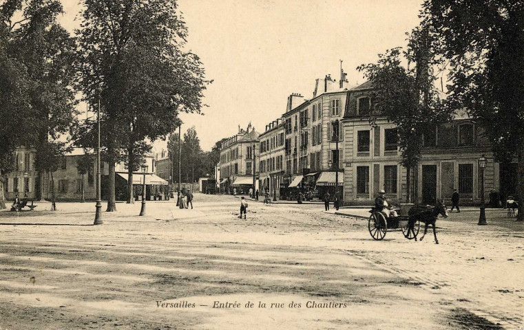 Versailles - Entrée de la rue des Chantiers. A. Bourdier, imp.-édit., Versailles