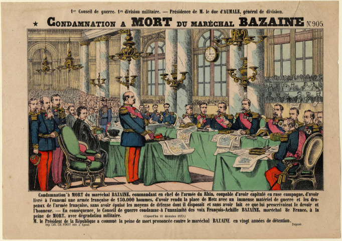 Condamnation à mort du maréchal Bazaine.