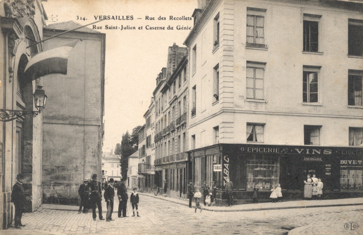 Versailles - Rue des Récollets, rue Saint-Julien et Caserne du Génie. E.L.D.