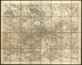 Carte des environs de Paris avec l'emplacement des forts.
