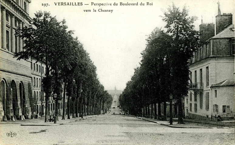 Versailles - Perspective du Boulevard du Roi vers le Chesnay. E.L.D.