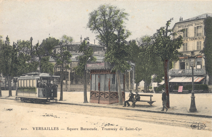 Versailles - Square Barascude - Tramway de Saint-Cyr. E.L.D.