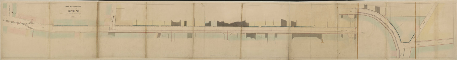 Ville de Versailles. Béthune (rue de).Missionnaires (rue des), Marais (rue des), Glatigny (carrefour de), Vaucresson (chemin de), Chesnay (chemin du).