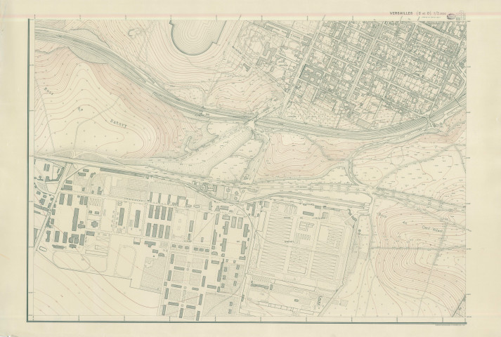 Plan topographique de la ville de Versailles. Dressé et dessiné par le Cabinet Danger, géomètres-experts, en 1955. Plan 8.