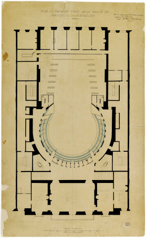 Premier étage de la salle de spectacle de Versailles [théâtre Montansier].