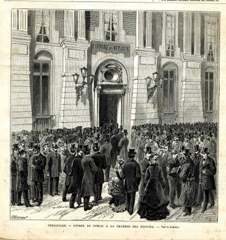 Entrée du public à la Chambre des Députés.