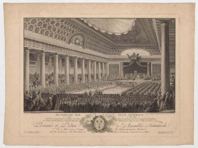 Ouverture des états généraux à Versailles le 5 mai 1789.