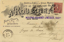 A. Roubinet - Dépôt des zincs de la Vieille Montagne. 3 rue Rameau. Gérardin et Cie, Versailles