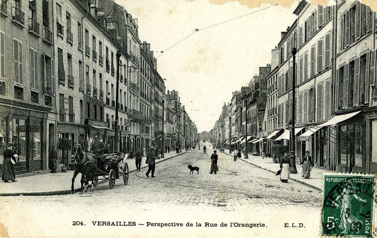 Versailles - Perspective de la rue de l'Orangerie. E.L.D.
