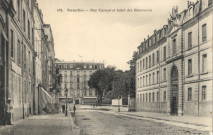 Versailles - Rue Carnot et Hôtel des Réservoirs. Héliotypie A. Bourdier, Versailles