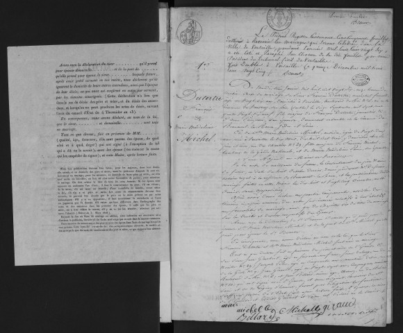 Registre des mariages (1826). Table alphabétique (au nom des hommes).