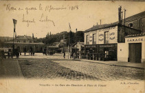 Versailles - La Gare des Chantiers et Place de l'Ouest. A.B., Versailles
