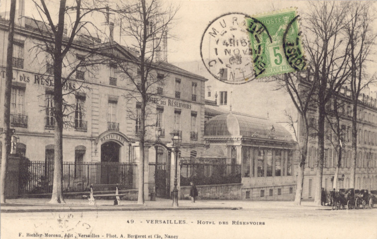 Versailles - Hôtel des Réservoirs. Phot. A. Bergeret et Cie, Nancy, F. Biehler-Moreau édit., Versailles