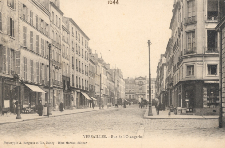Versailles - Rue de l'Orangerie. Phototypie A. Bergeret et Cie - Mme Moreau, éditeur, Nancy