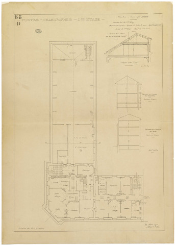 Postes et Télégraphes. Deuxième étage.