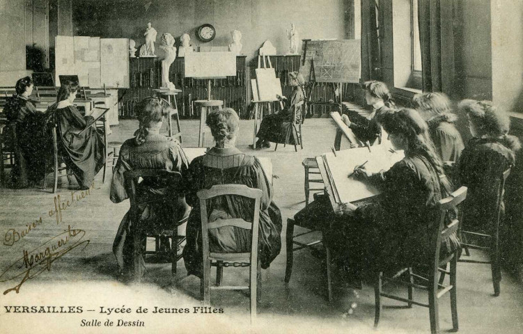 Versailles - Lycée de jeunes filles - Salle de dessin. A. Bourdier, imp.-édit., Versailles