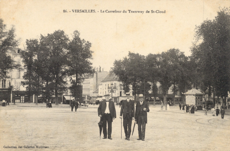 Versailles - Le Carrefour du Tramway de St-Cloud. Collection des Galeries Modernes