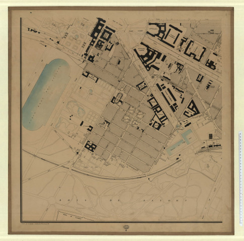 Plan général de la ville de Versailles. Dressé sous l'administration de M. Rameau maire, par M. Ruelle, ingénieur de la ville.