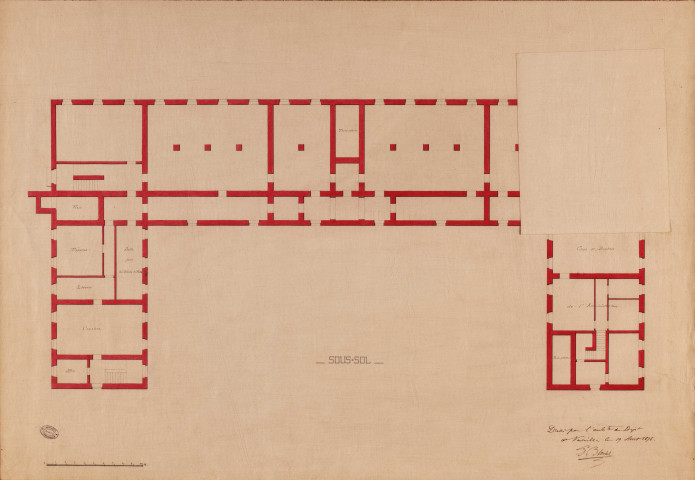 École normale de Versailles. Sous-sol (modification).