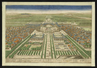 Vue générale de la Ville et Château de Versailles.