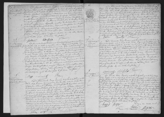 Registre des décès (1853). Table alphabétique.