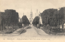 Versailles - Boulevard du Centre et l'église Saint-Antoine de Padoue. L.L.
