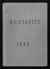 Registre des naissances (1885). Table alphabétique.