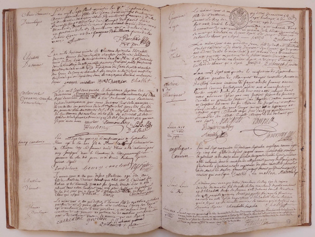 Acte de décès de Louis XIV, roi de France.