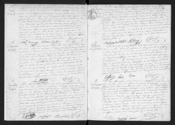 Registre des naissances (1832). Table alphabétique.