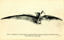 L'Avion n°3 de M. Ader, expérimenté au camp de Satory (octobre 1897). A fait 300 m. d'envolée. J. Hauser, photo-édit, Paris