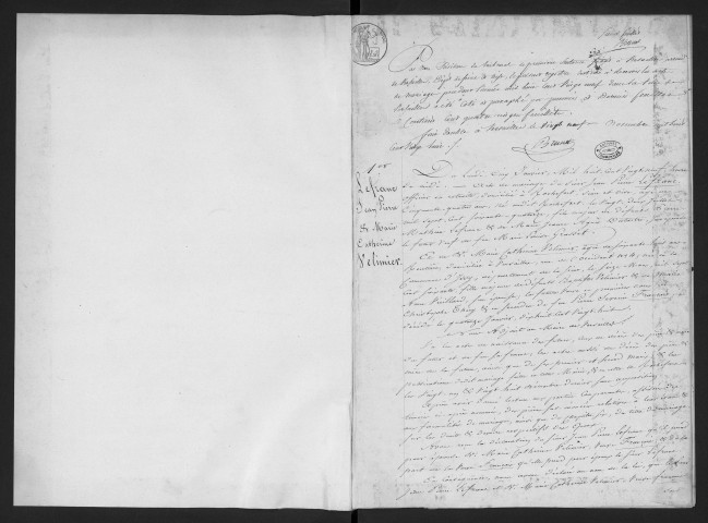 Registre des mariages (1829). Table alphabétique (au nom des hommes).