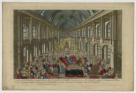 Cérémonie de la bénédiction nuptiale donnée dans le chapelle de Versailles le 16 mai 1770.
