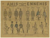 Amis (Russes exceptés) - Ennemis. Opérations militaires Belgique, frontière française de l'Est, 1914.