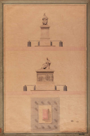 Projet pour la construction du monument au Général Hoche.