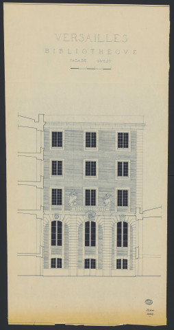 Bibliothèque de Versailles. Façade ouest.