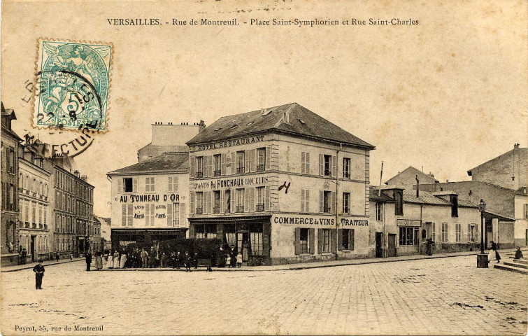 Versailles - Rue de Montreuil - Place Saint-Symphorien et rue Saint-Charles. Peyrot, 55 rue de Montreuil, Versailles